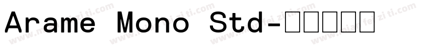 Arame Mono Std字体转换